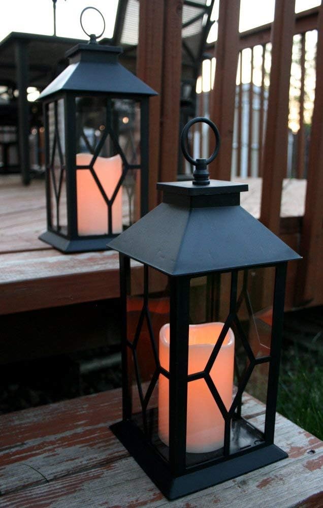 Decorative LED Lanterns Black Decorative Lanterns with a