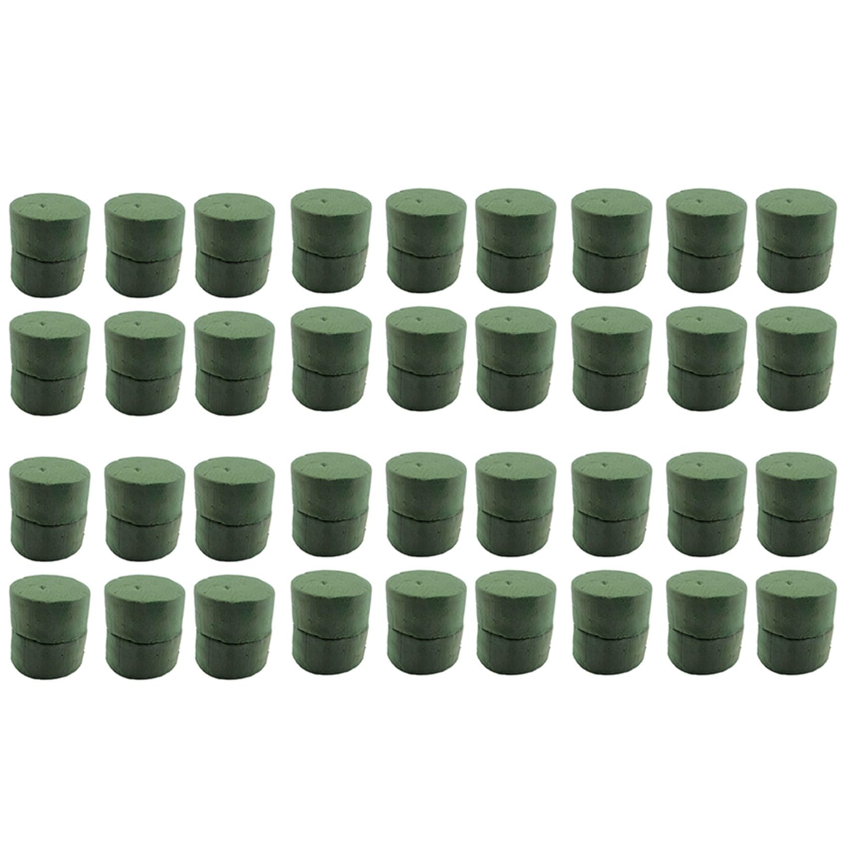 Vjsujehgy 72Pcs DIY Flower Arrangement Kit Green Round Wet Floral Foam Wedding Aisle Flowers Party Decoration