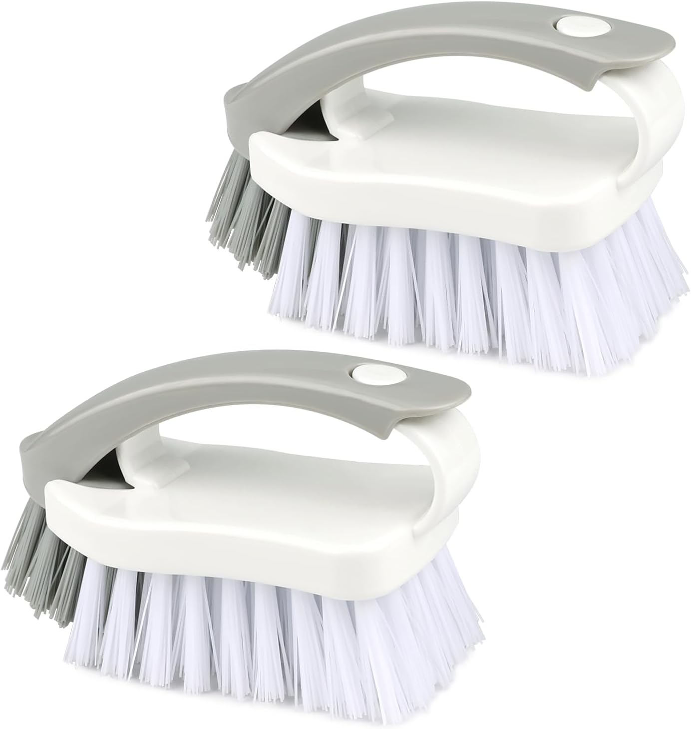 2 Pack Scrubbing Brushes For Cleaning, Heavy Duty Scrub Brush Nylon Stiff Bristles