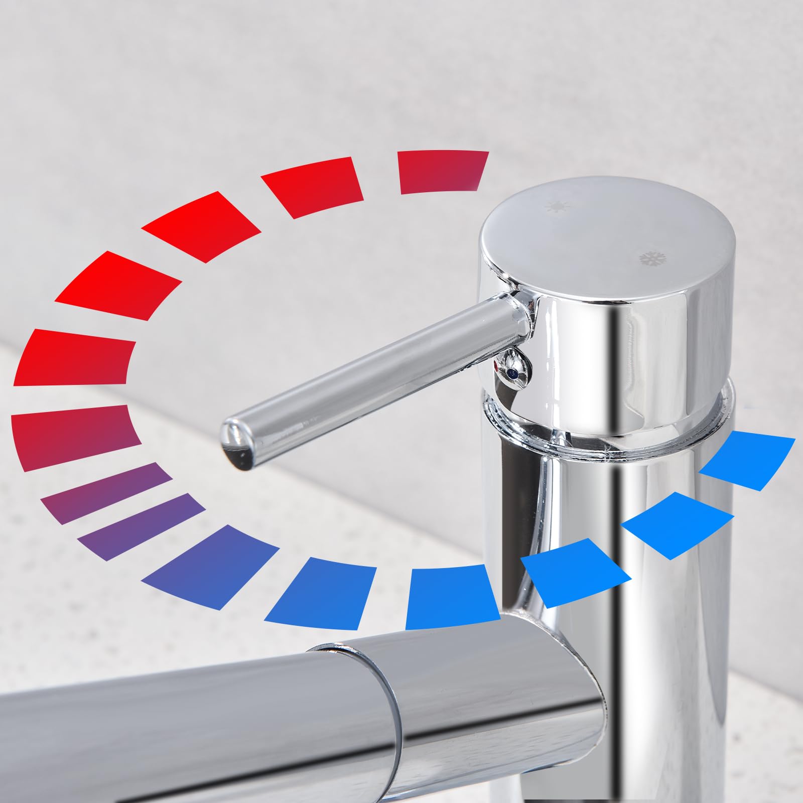 HOMELODY Spültischarmatur Wasserhahn Küche Wandmontage 180° drehbar