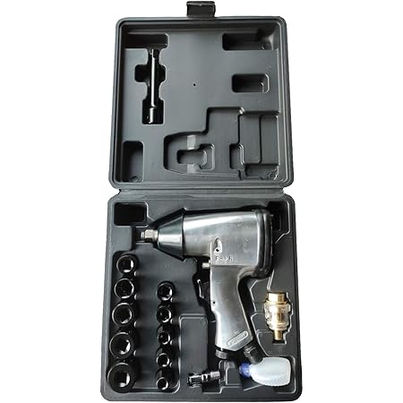 Amazon サンパーシー エアーインパクトレンチ キット 17pcs トルク4段階調整 エアーツール 収納ケース付き タイヤ交換 点検 メンテナンス 工具 並行輸入品 エアインパクトレンチ