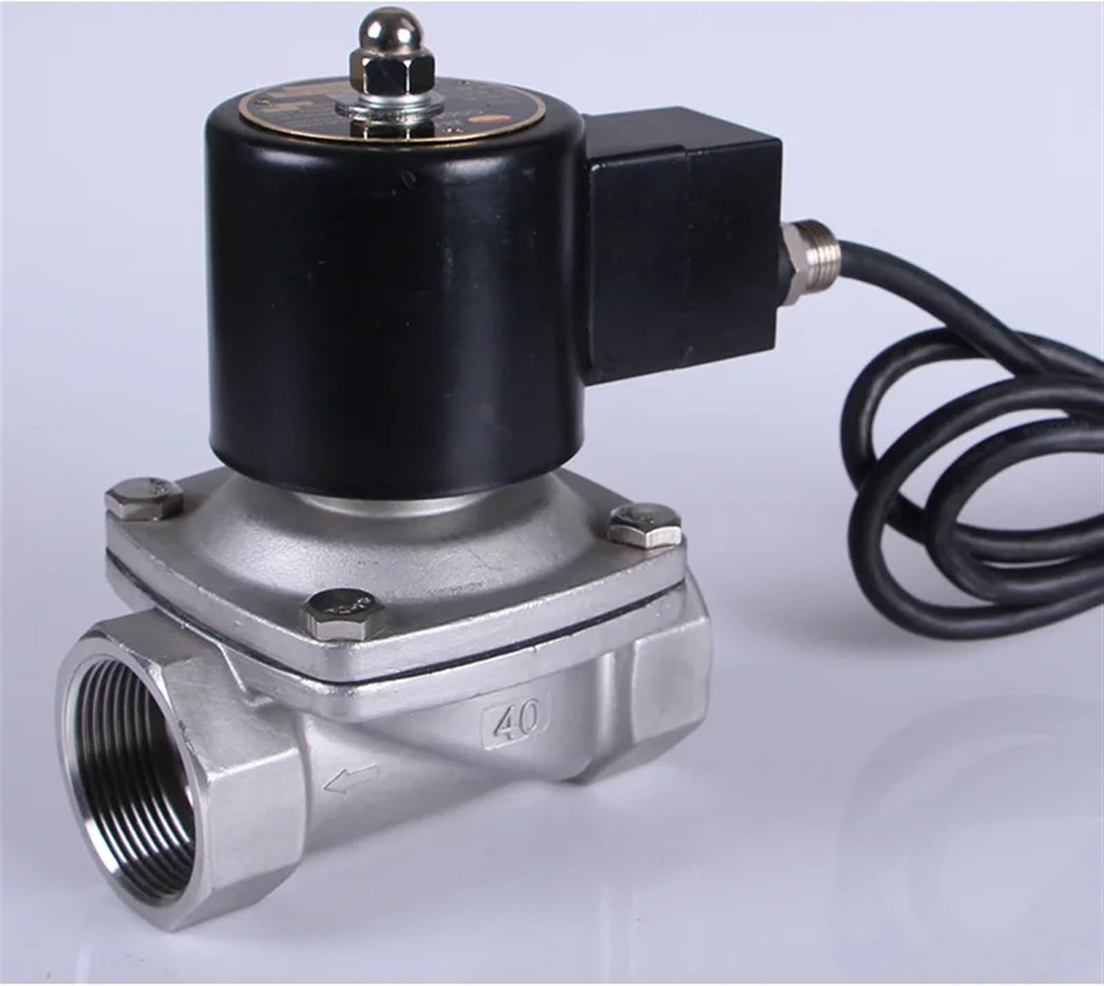 Huuoqiwy 36895 1-1/4"" Normally Closed 304 Stainless Steel Explosion-Proof Solenoid Valve For Gas Natural Gas(230Vac)