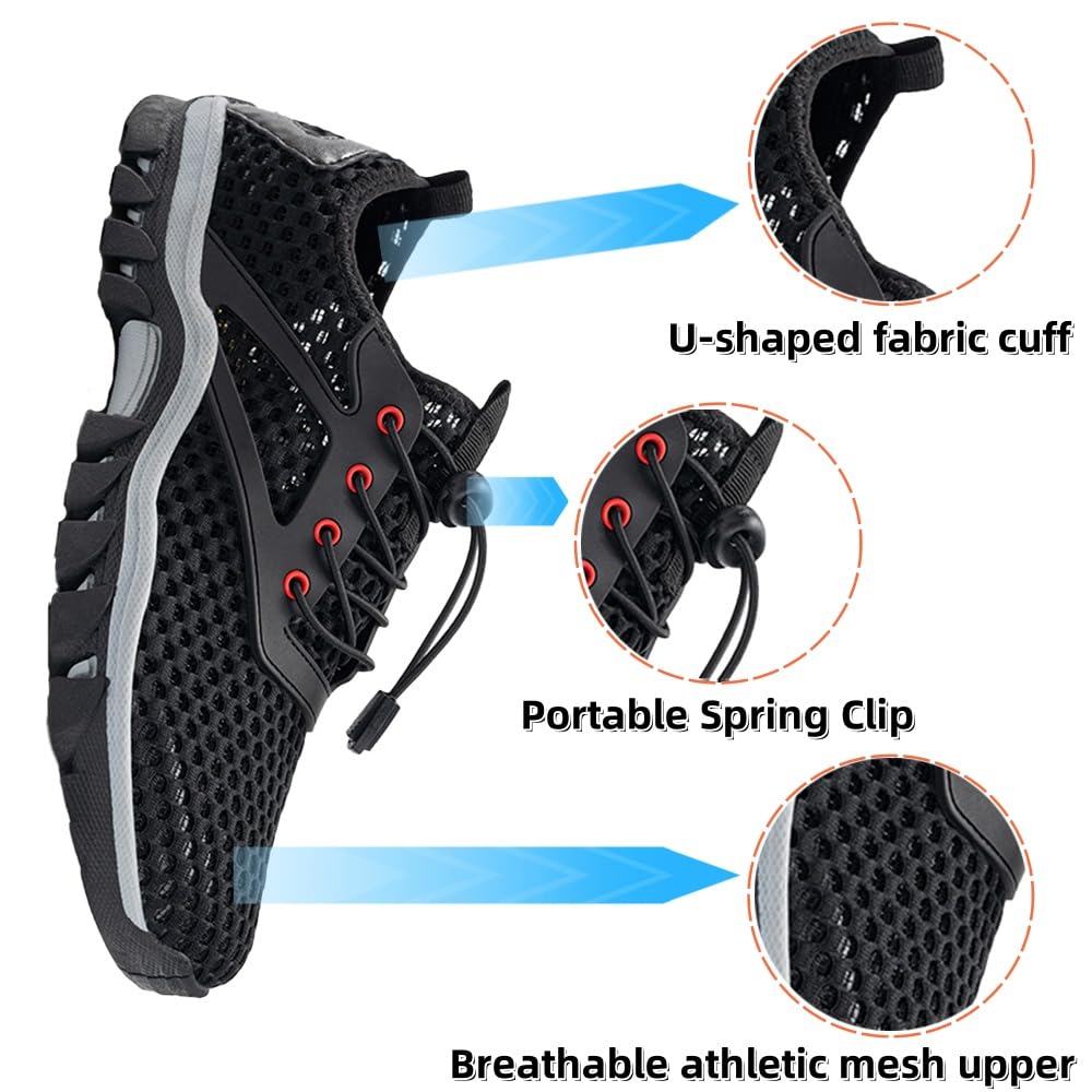 Scarpe da Uomo per l'Acqua Asciugatura Rapida della Spiaggia Calzature Aqua Walking Shoe Escursionismo Immersione Sport Nuoto Pesca Vela Viaggio Kayak