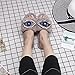 knictto Evil Eye Slippers Women Plush Flat Slippers Tears on Slides Fashion Fuzzy Plush Slides Flip Flop Indoor Bedroom Shoes (Pink,10)