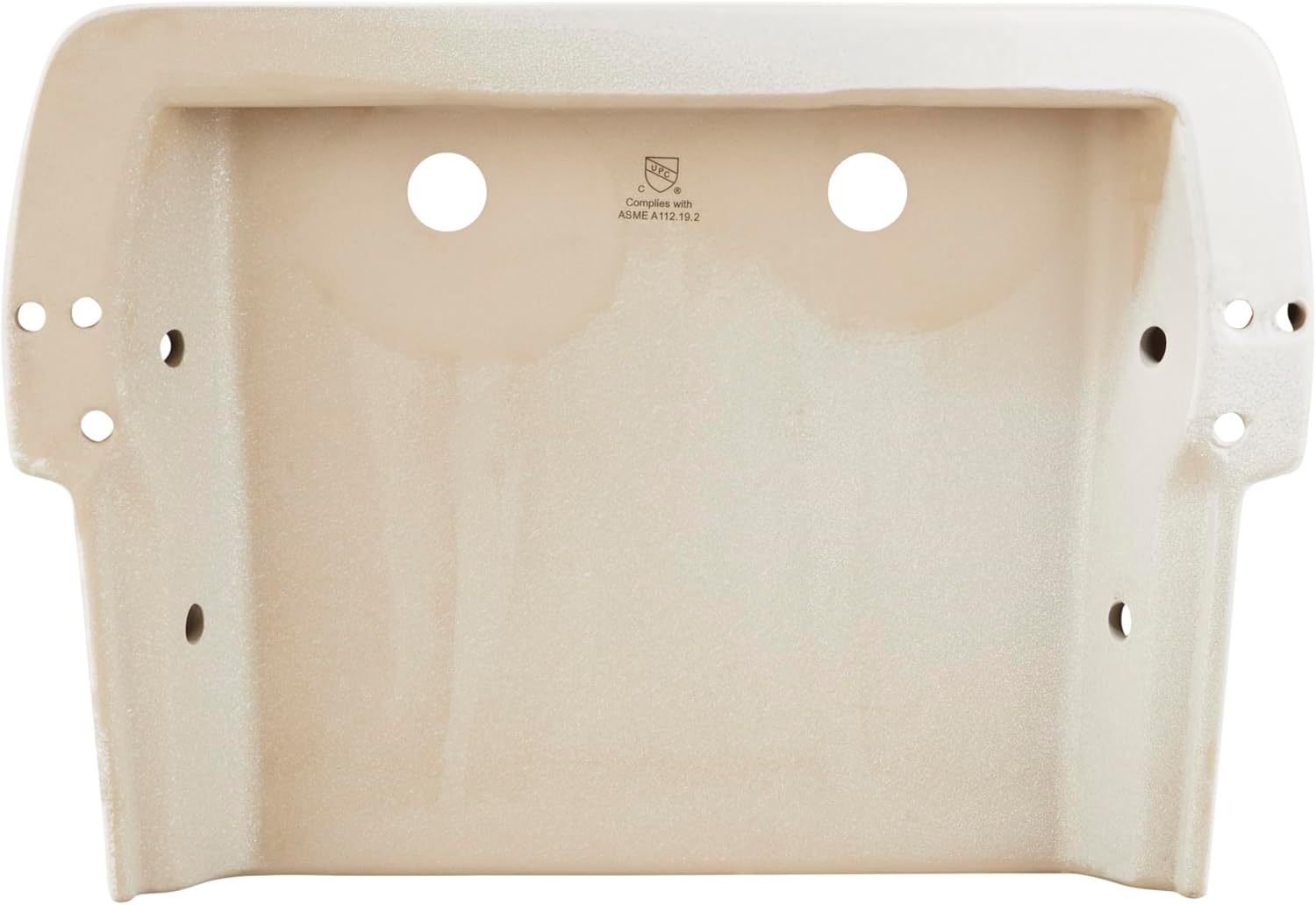 Signature Hardware 955076 Jessamy 24" Wall Mounted Single Basin Vitreous China Utility Sink with Double Faucet Holes at 8" Centers - White