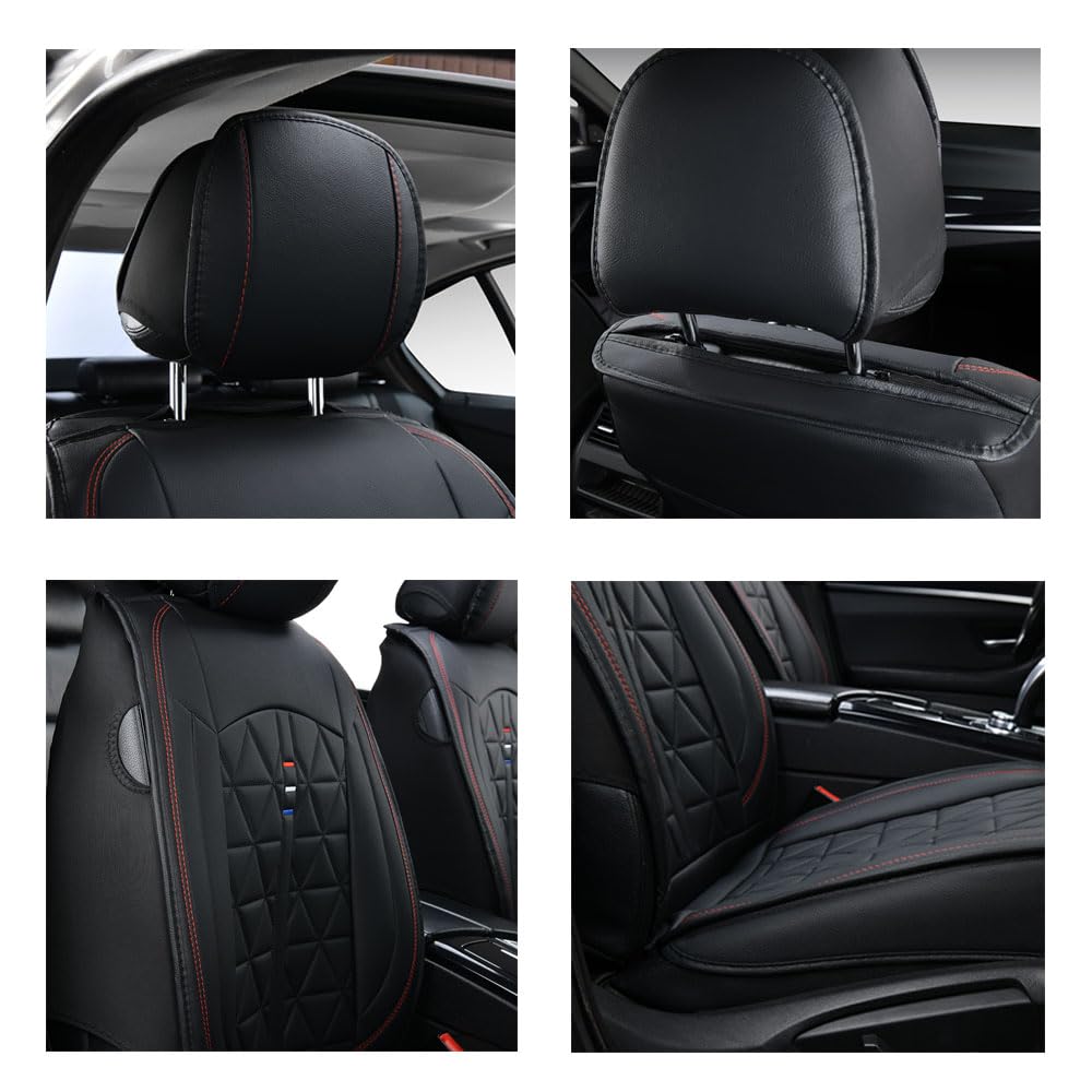 Fundas universales para asientos de coche de 2 piezas para la parte delantera, para Mercedes-Benz CLASE B, CLASE C, CLASE E, GLB, GLK, GLC, GLE, cuero sintético, cómodas, aptas para mascotas