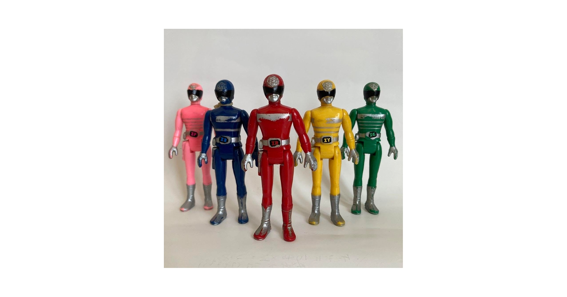 電子戦隊デンジマン　5体セット　ソフビ　ポピー　年代物　当時物 電子戦隊デンジマン 5体セット ソフビ ポピー 年代物 当時物