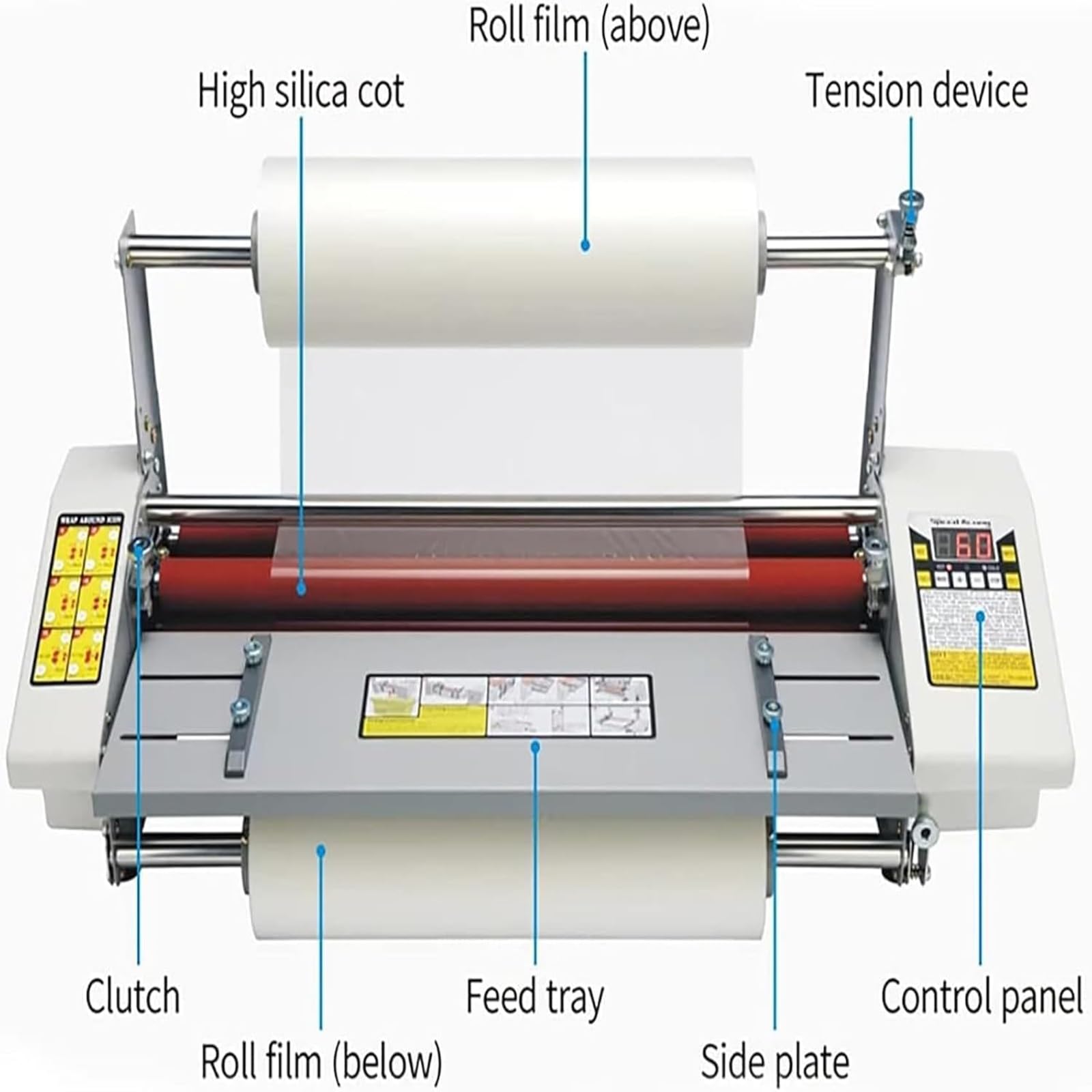 Laminatrice automatica con laminazione a caldo e a freddo, velocità e temperatura regolabili per la protezione dei documenti