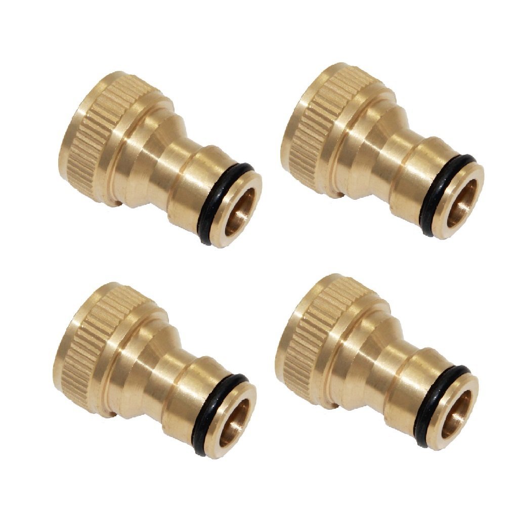 Buy Joyway 4Pcs 3/4" Female Brass Garden Water Hose Pipe Faucet Nozzle