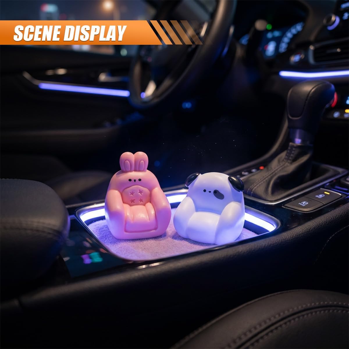 6PCS Animals Car Dashboard Decorations, Mini Resin Automotive Center Console Ornament, Cute Vehicle Interior Figurines Accessories for Car Home Office Garden (Dog) image 4