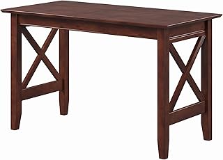 Multi-Purpose Desk, Writing Desk, Craft Table, Work Table, Computer Desk, Solid Wood, Brown