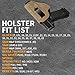 Gun Holsters for 9mm Universal Pistols Micro Fiber Leather Holster IWB OWB Fit Glock17/19/42/43X LCP380 Sig XD45/ P320 Taurus G3C/ G2C/G3/ or Similar Sized Handguns (Dark Brown-Right Hand)