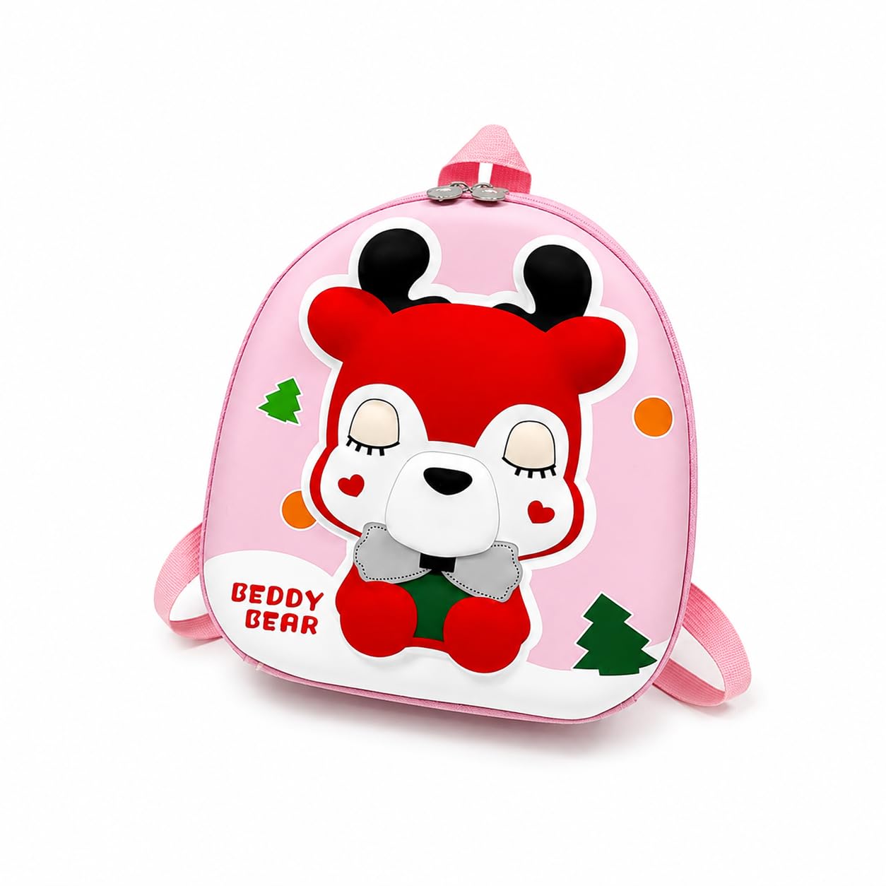 veloce Kids Cartoon Backpack, Polyester Blend, Zipper Closure, Adjustable Straps, for School, Picnic and Gifting (Baby Pink)-picture-35