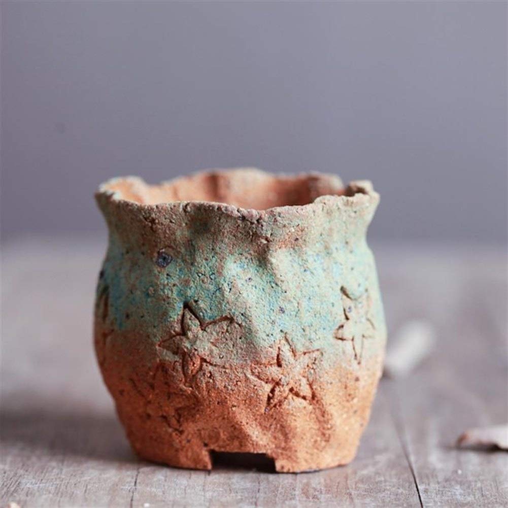 Pentole Pianta 5 Pz Flower Pot Macetas Vaso Maceta Planter Macetero Creativo Retro Flower Pot Terraglia Vaso da Fiori for Il Giardino per Tutte Le Piante da casa, i Fiori, Le Erbe