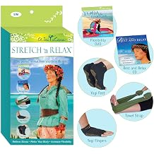 WAI LANA Stretch 'n Relax Yoga Kit | Kit Includes Flexibility DVD, Rest & Relax CD, Towel Strap, Yogi Fingers, Yogi Feet | Relieve Stress, Relax Your Body, Increase Flexibility