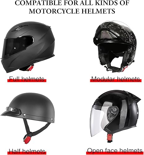 Miniatura 6 de Kit de liberación rápida para casco de motocicleta, correa de clip para casco de acero inoxidable, se instala sin quitar broches