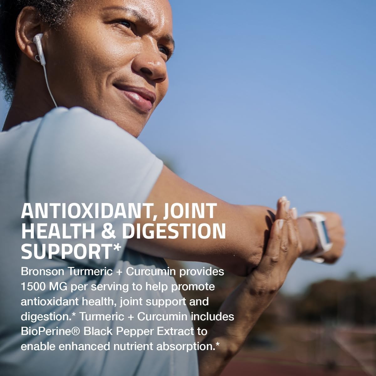 Bronson Turmeric Curcumin Extra Strength - Antioxidant, Joint & Digestion Support with BioPerine, Non-GMO, 90 Vegetarian Capsules