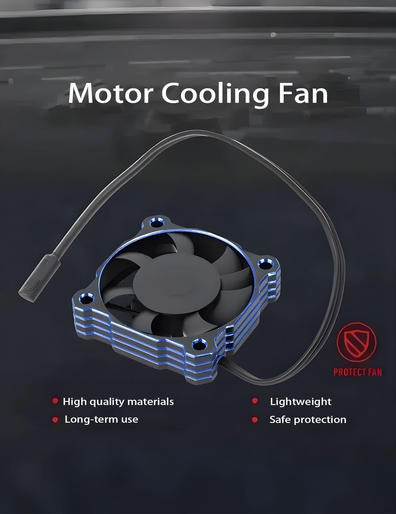 Dissipatore Di Calore Del Motore Raffreddamento Del Motore Elettrico Ad Alta Velocità 40x40mm 16000rpm 5v‑9v Fit For 1/10 1/8 1/12 Rc (Blu) (Blu)