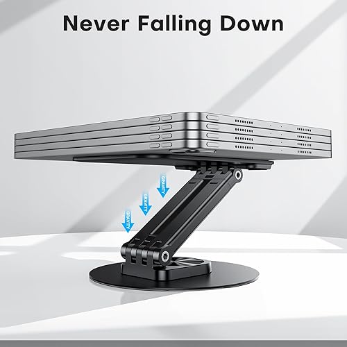 Miniatura 2 de OMOTON Soporte de tableta para iPad, soporte ajustable para tablet para escritorio, soporte de monitor portátil compatible con tabletas Kindle de 4