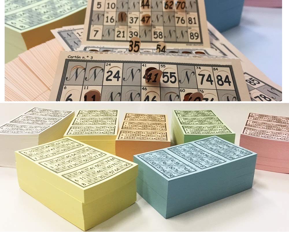 BINGO ESCOPRINT - 960 Cartones Bingo Troquelados Reutilizables | Juego de Bingo para PC de Regalo | Juego de Mesa | 90 Bolas | Adultos, Familias y Asociaciones | Azul BINGO ESCOPRINT - 960 Cartones Bingo Troquelados Reutilizables | Juego de Bingo para PC de Regalo | Juego de Mesa | 90 Bolas | Adultos, Familias y Asociaciones | Azul