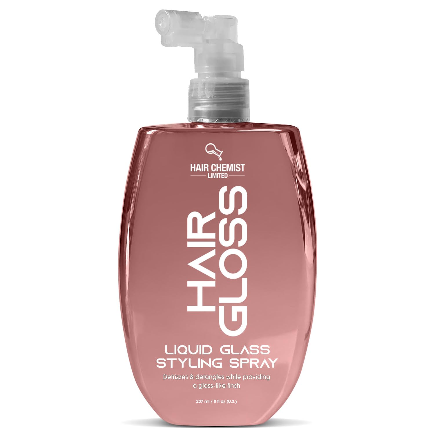 Hair Chemist Hair Gloss Liquid Glass Styling Spray 8 oz. - Detangling Anti Frizz Hair Products, Hair Gloss Spray, Shine Mist for Hair