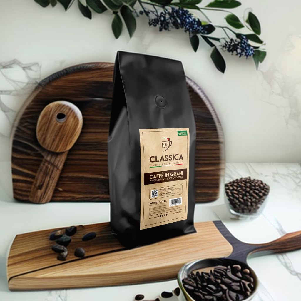 NIK CAFE' - Miscela Classica - caffe in grani tostato. Sua Eccellenza la robusta. 100% Robusta