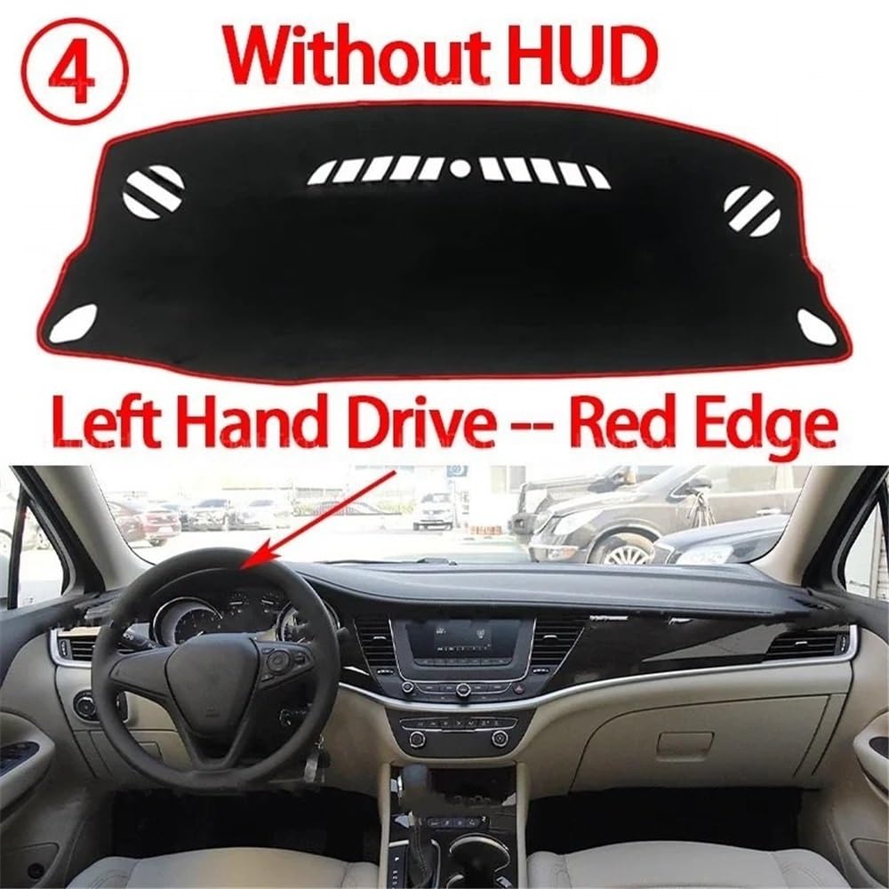 Funda salpicadero Para Opel Para Astra K 2016 2017 2018 2019 Funda Salpicadero Protector Con Panel Instrumentos(LHD Red No HUD)