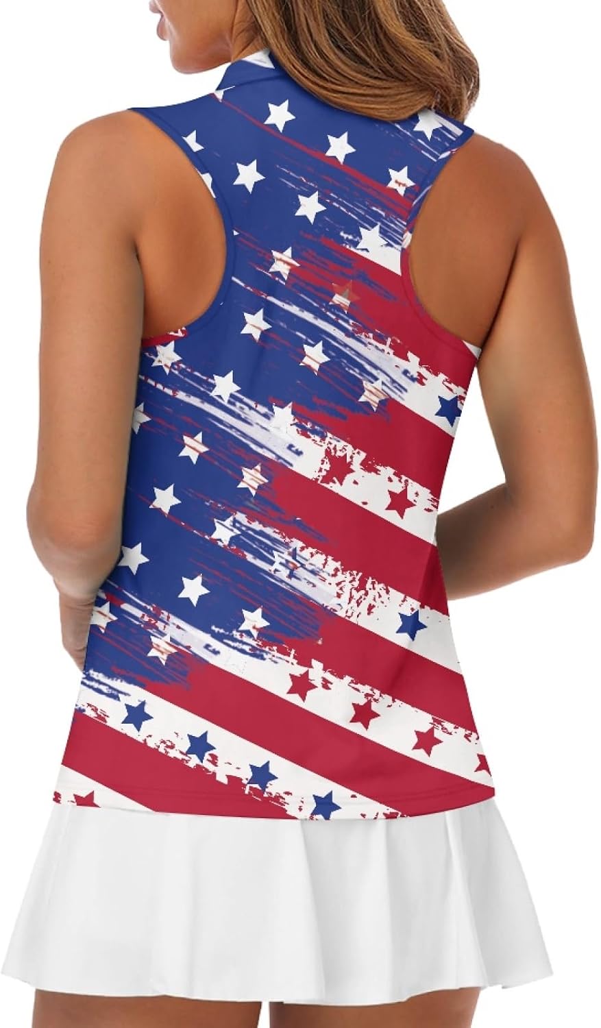 GULANGYU Halloween Print Womens Golf Shirt Sleeveless Polo Shirts Tennis Tank Top