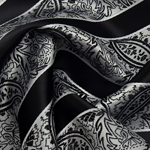 Image of Paisley Floral Mens Tie Formal Necktie Pocket Squares Ties Clips Cufflinks Classic for Men Set