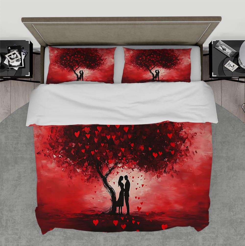 Ensemble de literie d’Arbre de luxe 260x240 cm parure 3 pièces au tissage raffiné
