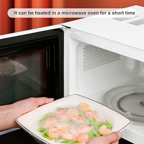 Miniatura 6 de 100 fundas elásticas reutilizables para almacenamiento de alimentos, cubiertas de plástico transparentes para platos de comida al aire libre