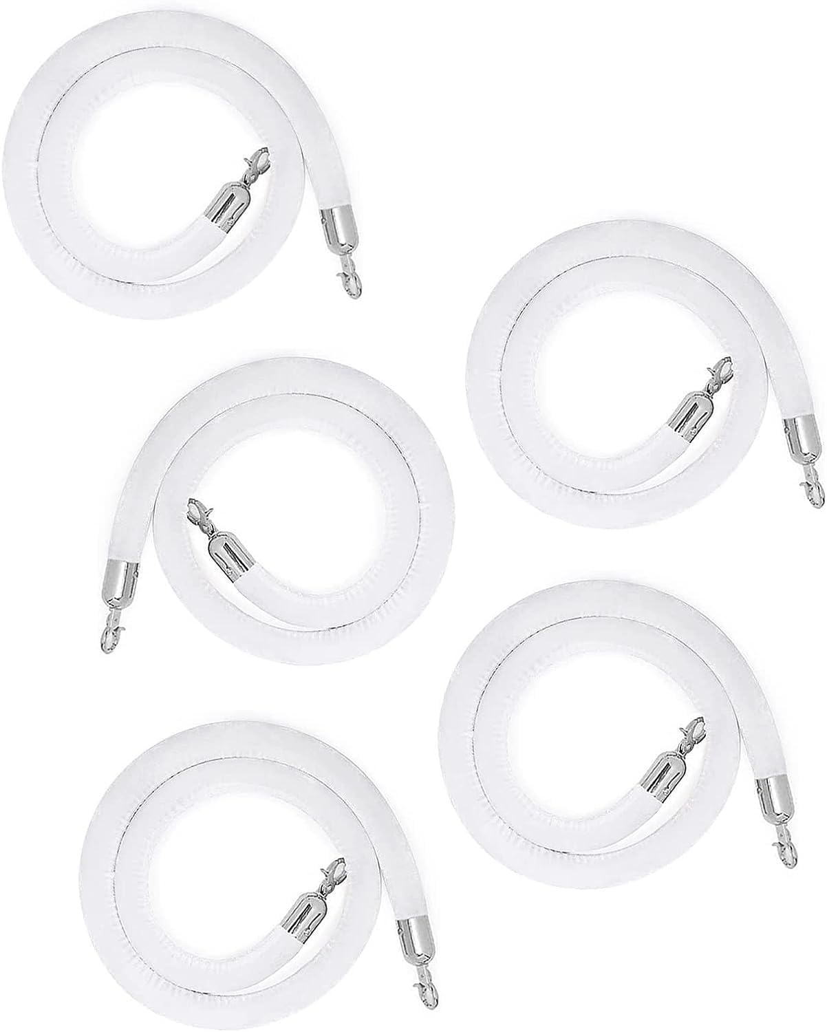Queue Barrier, Twisted Queue Barrier Rope With A Hook, Twisted Queue Rope with Snap Hooks Post Queue Line for Grand Events & Movie Theaters/2 Pack