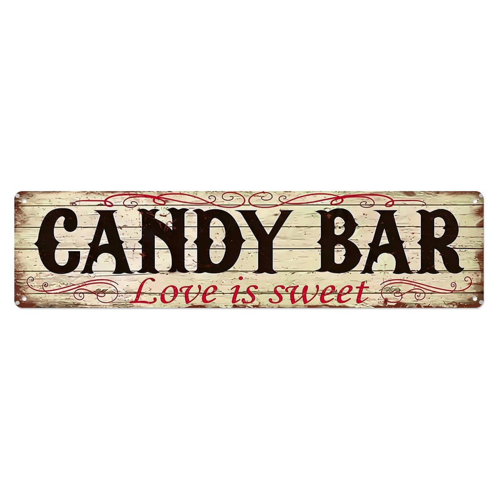 Candy Bar Love Is Sweet Metal Tin Sign Plaque