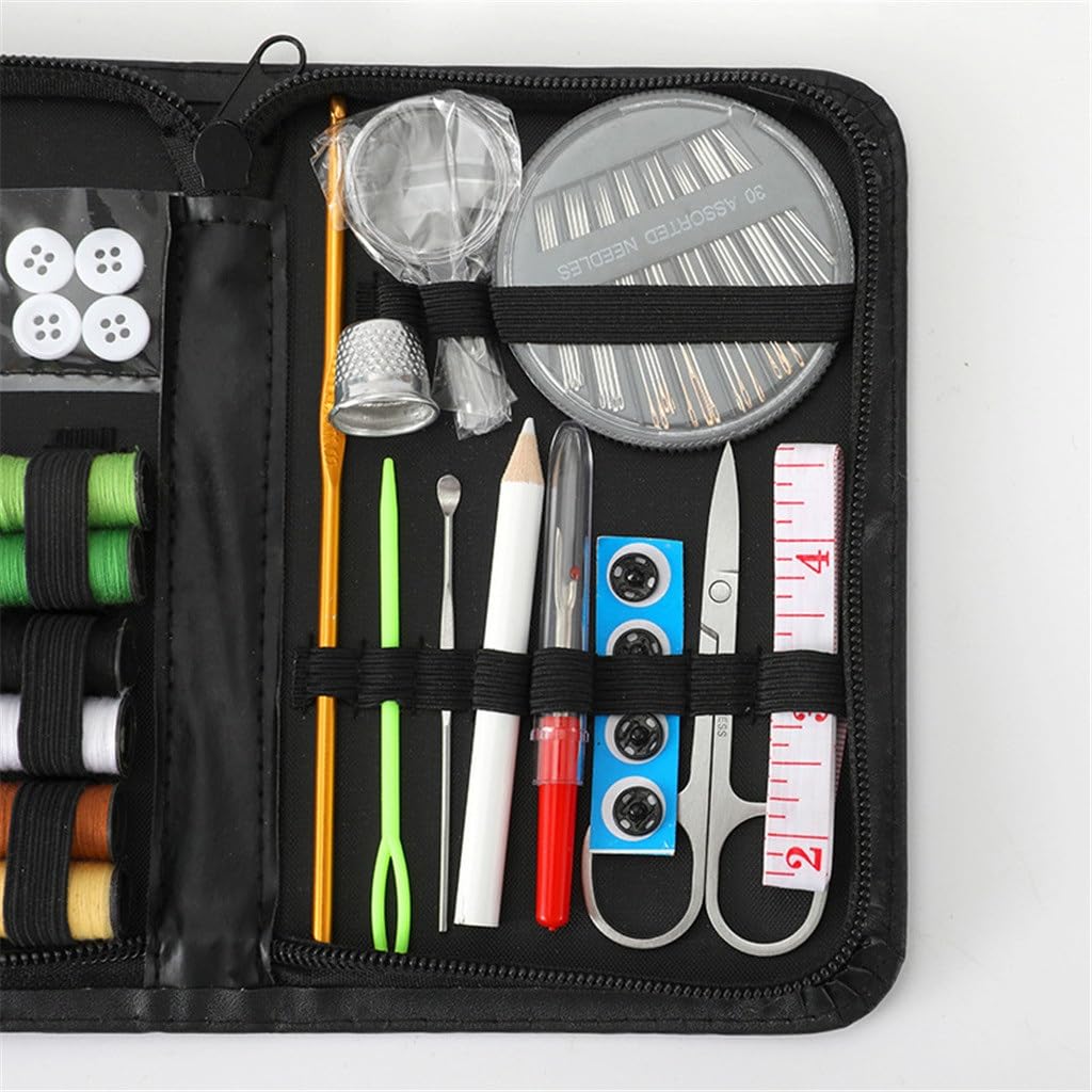 Kit de Costura para el hogar, Caja de Costura Multifuncional de 77 Piezas, Aguja de Coser, Bolsa de Costura, Suministros de Viaje