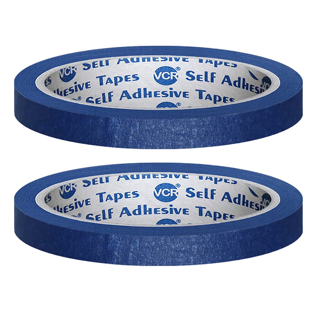 VCR Blue Masking Tape - 20 Meters in Length 06mm / 0.25" Width - 2 Rolls Per Pack - Easy Tear Tape, Best for Carpenter, Labelling, Painting and leaves no residue after a peel. (B09DL697JG) Amazon Price History, Amazon Price Tracker