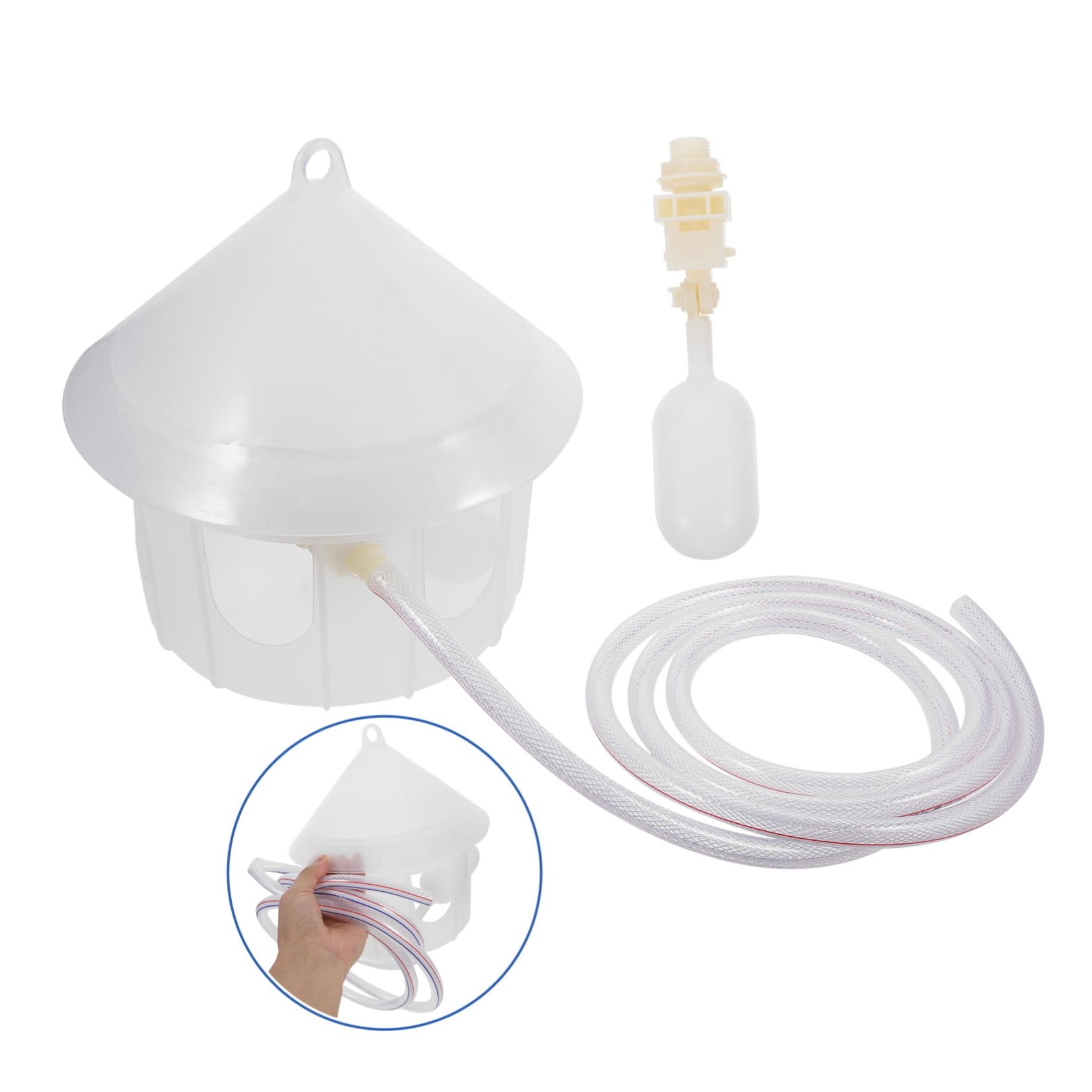 HANABASS Bebedero para Palomas Dispensador Automático De Agua Comedero De Plástico para Pájaros para Uso Jaulas y Exteriores Recipiente para Aves