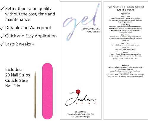 Miniatura 4 de Juego de esmaltes de gel semicurados con tiras de uñas de gel de manicura de ojo de gato transparente (transparente) para usar con luz UV,