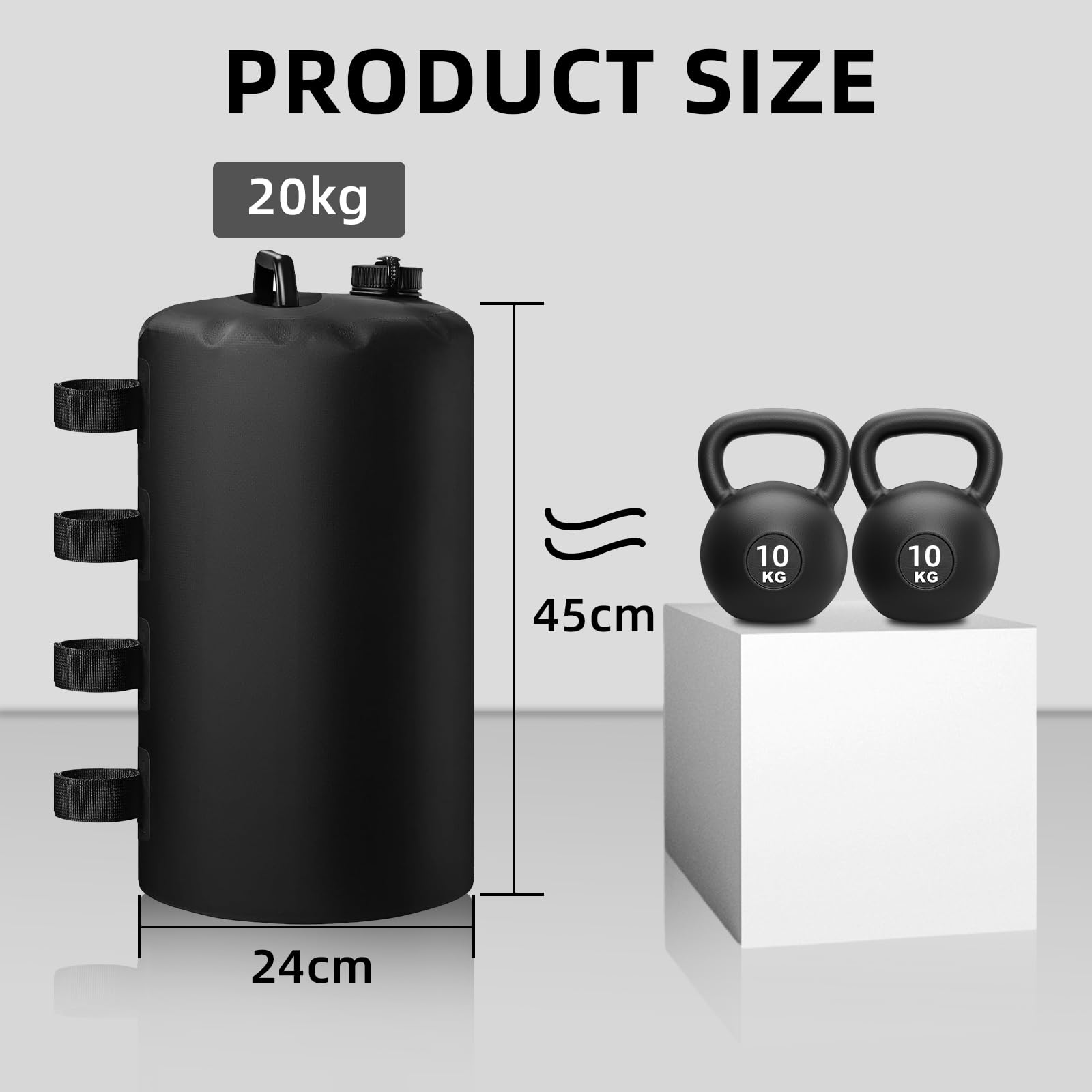 4 Sacchi Di Sabbia Per Gazebo - Qualità 600D, Impermeabili, Con Cintura Lunga, Per Esterno