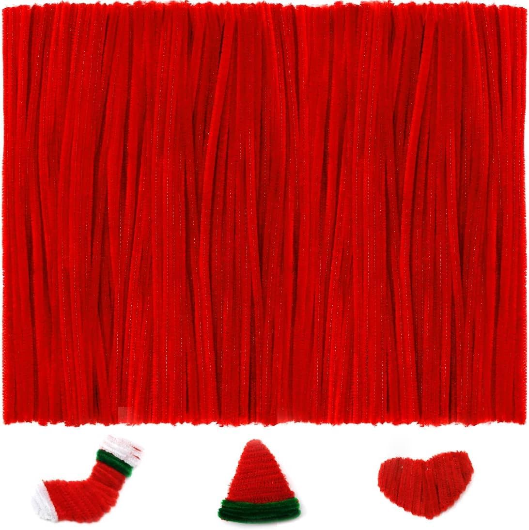 Olive Green Pipe Cleaners - 100 Pack for Crafts & DIY -9