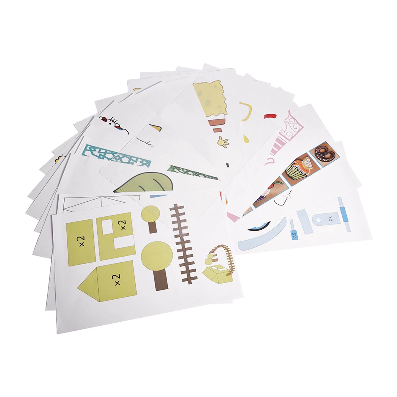 VBESTLIFE 20 pezzi 3D carta modelli, stampo di carta penna 3D per penna di stampa 3D penne 3D modelli per bambini fai da te.