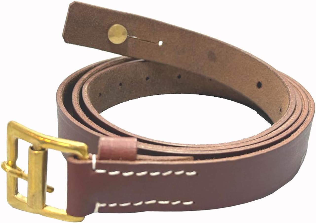 Calyx WWII Italian Carcano Leather Rifle Sling Premium Drum Dyed Leather Reproduction