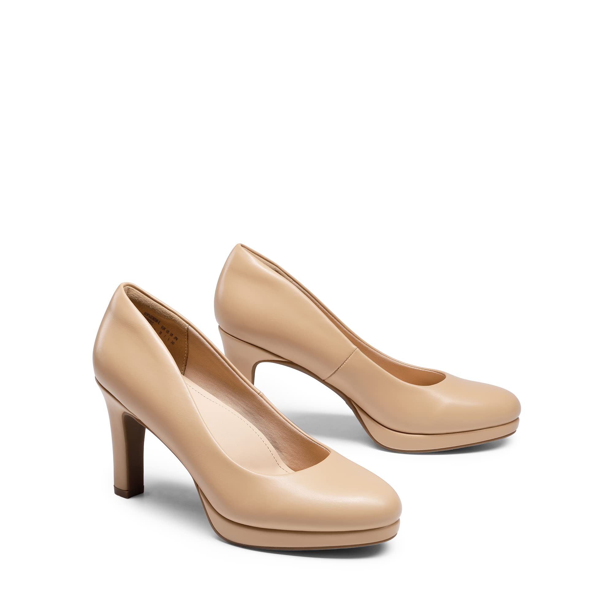 DREAM PAIRS Scarpe Eleganti con Tacco Alto Comodo Salone per Donna Tacchi Alti Classici per con Piattaforme per Feste di Lavoro Aziendali SDPU2365W-E