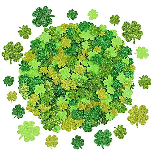 Sayala 200 Etiquetas engomadas de San Patricio, Pegatinas Autoadhesivas irlandesas afortunadas irlandesas del trébol para la decoración de los Palillos de la Pared y de la Ventana, 2 Colores Cover