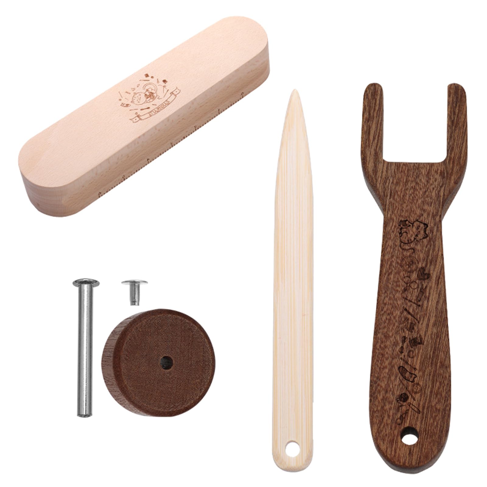 Kalttoy Multicolor Multiple Purpose Sewing Tool For Flattening Fabrics Point Pressing Wood Tailors Clappers Seam Roller Tailors Clapper Set Tailor Clapper Set