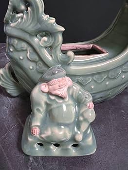 汝窯青釉みみずく香炉 香道具 茶道具 工芸品 美術品 置物 明代 仿汝窯 青磁瓜棱魚耳瓶 – 燦禾 SANKA