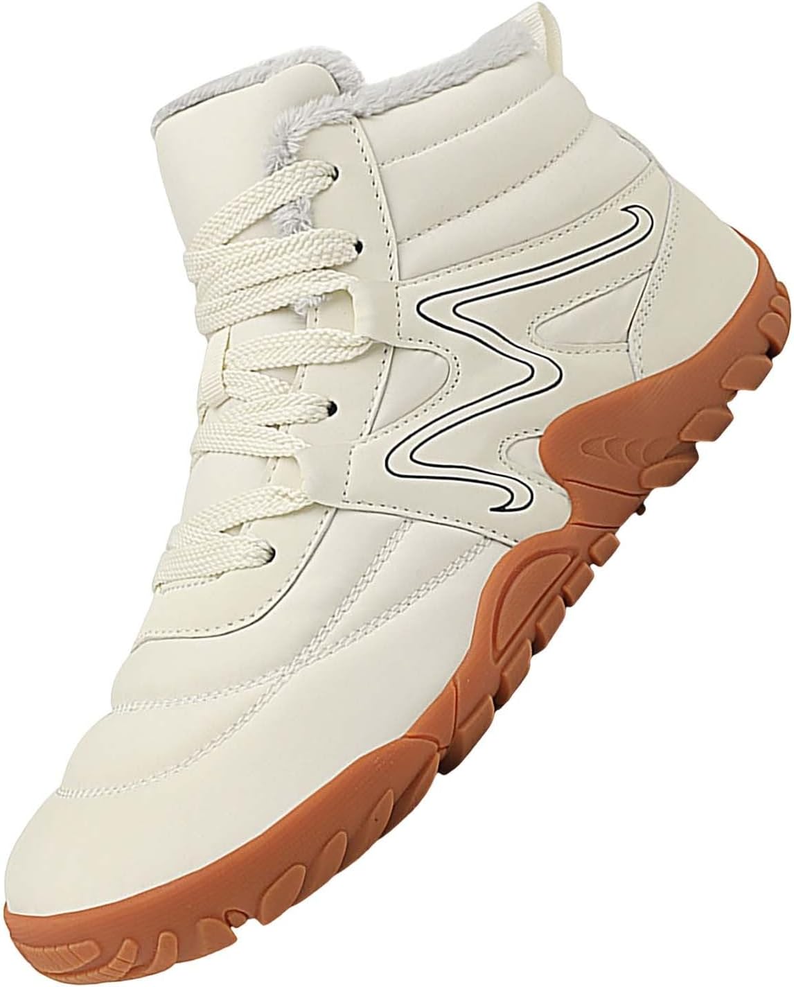 Chaussures pieds nus imperméables pour l’hiver – Chaussures pieds nus pour homme et femme – Chaussures d’hiver doublées – Bottes d’hiver chaudes – Bottes de neige imperméables