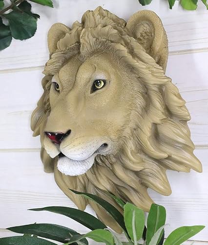 Miniatura 8 de Ebros Simba - Placa decorativa de pared con cabeza de león de Simba de 9.25 pulgadas de alto, escultura artística de taxidermia Alpha Pride Lions