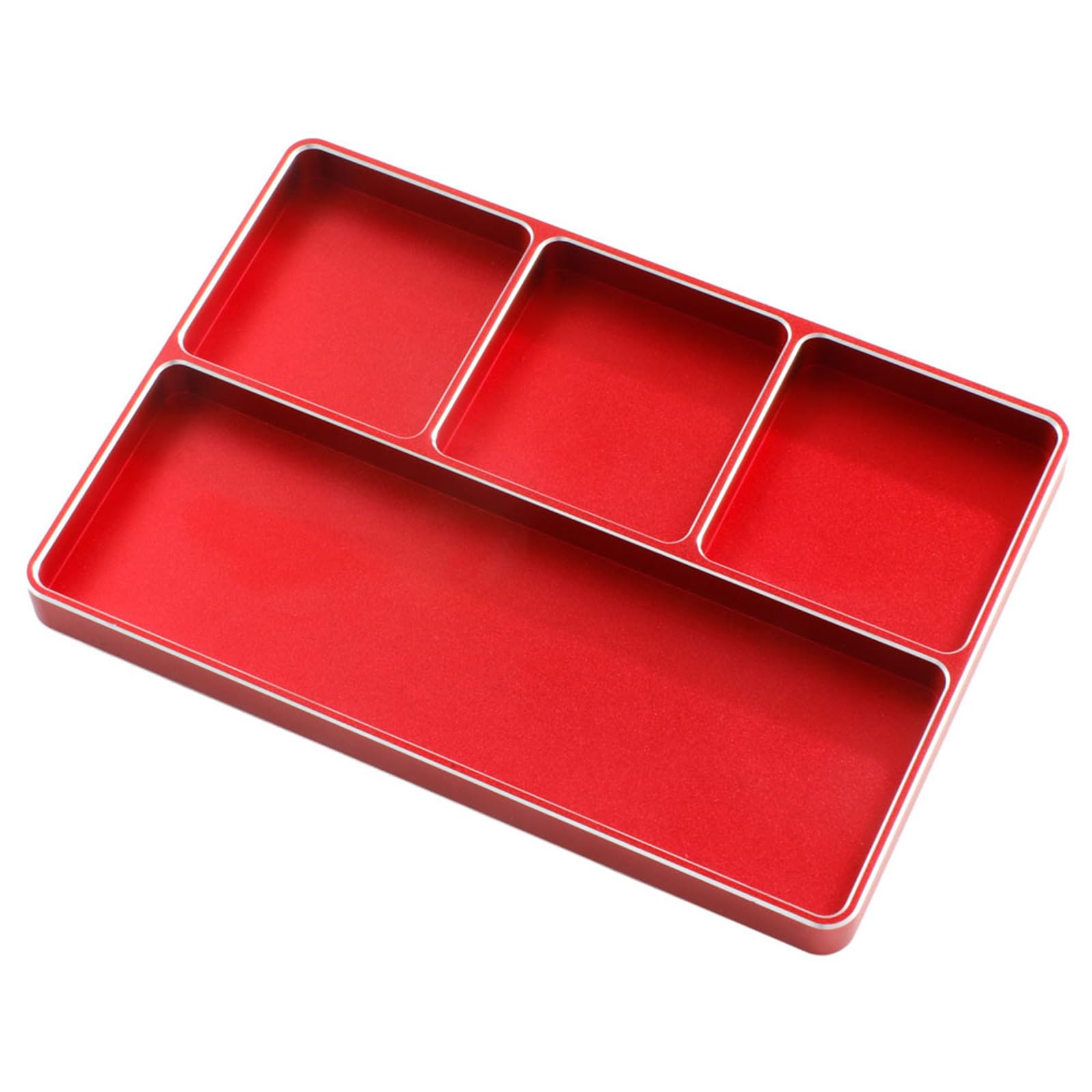 Part Storage Case Tool Box Organizer 4 Compartments Hardware Organizers Metal Dividers for Screws Nails Running Screw Tray