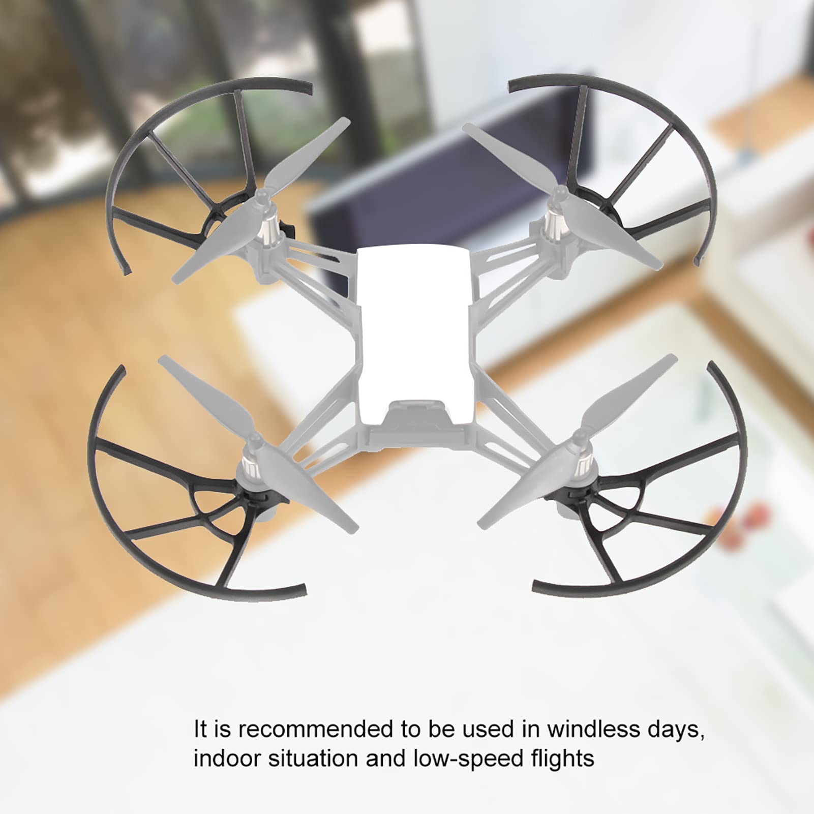 4 Pcs Drone Propeller Guards, Plastic Propeller Sheets Protectors Propeller Protector Propeller Blades Protective Guards for Tello Quadcopter