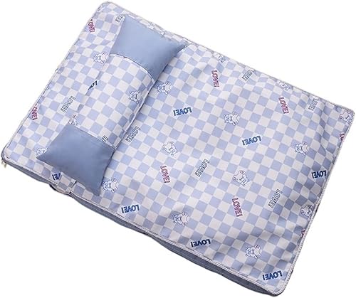 XMSCN Pet cama para perro with Pillow Soft Pet Bed House for Dogs Cats Cozy Sleeping Sofa Kennel Mat Cat Mattress Pet Supplies (Color  Light Blue,